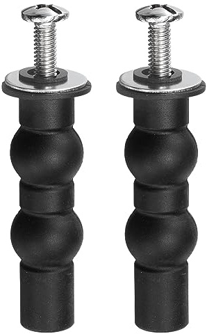 QUARKZMAN 2 set M6 Toilette Sedile Cerniere Viti, Espansione Gomma Bullone Alto Dado Set per Alto Montaggio Toilette Sedile Cerniere Toilette Seduta (Guarnizione Dia: 20mm/0.78)