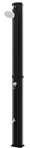 Homgoday Douche solaire d'extérieur avec pommeau et robinet 35 L Noir