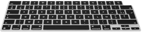 kwmobile Silikon Tastaturschutz AZERTY (Frankreich, Belgien) kompatibel mit Apple MacBook Pro 16 (2023) M2 A2780 / M3 A2991 - in Schwarz