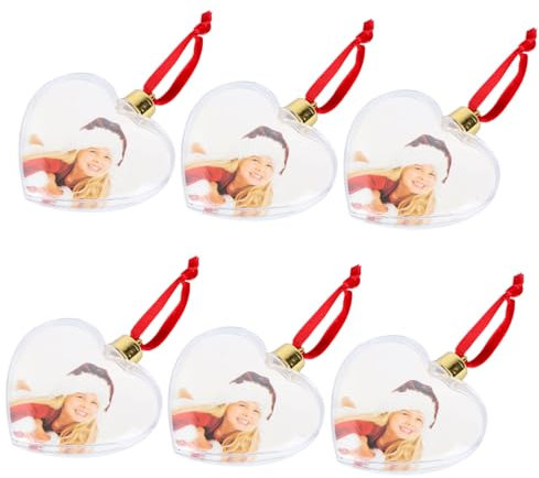 ABOOFAN 18 STK Fotokugel-Anhänger befüllbarer Spielzeugball Weihnachtsdekorationen Bilderrahmen Hochzeitsfotorahmen Christbaumschmuck DIY hängende Anhänger Party- Weihnachtsbaum