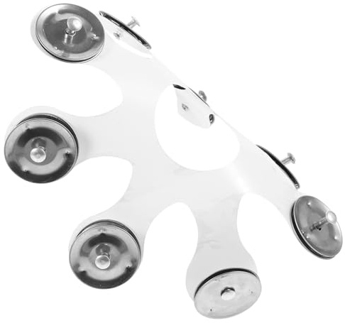 ifundom Tambourine Hihat Cymbal Mit Bell-platten Perfektes Zubehör Für Schlagzeuger Zur Verbesserung Von Rhythmus Und Geeignet Für Live-auftritte Und Proben Weiße Ausführung