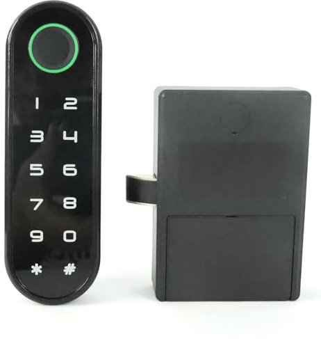 Waterproof Smart Fingerprint Cabinet Lock with USB Key for Wooden Furniture Drawer and Wardrobe