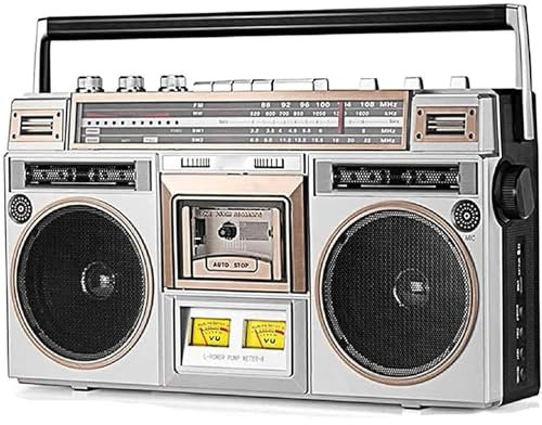 Reproductor de casetes Retro con Bluetooth, estéreo portátil con Radio FM/Dab, conversión de casetes a USB/SD, Entrada Auxiliar y Conector para Auriculares, Reproductor de Cintas Estilo clásico de l