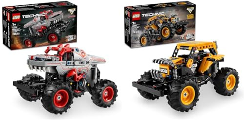 LEGO Technic Monster Jam ThunderROARus + Giocattoli Camion a Ritorno DIGatron Set di Costruzione di Veicoli per Bambini e Bambine di 7 Anni e Oltre Che Amano il Gioco Creativo 42200 + 42199