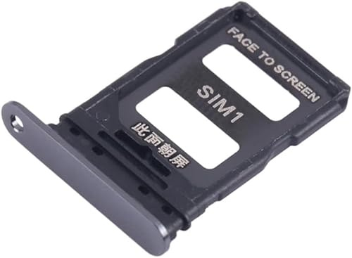 Pièce de rechange compatible avec XIAOMI 14 23127PN0CC 23127PN0CG Try Tray Plateau logement porte carte double SIM SIM SIM 1 + slot SIM 2 luge lecteur (Noir)