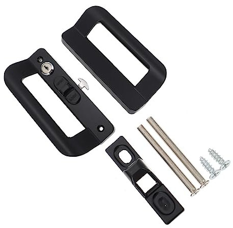 SHINEOFI 1 Ensemble Porte Coulissante avec Serrure de Porte pour de Grange Résistante Facile à Installer pour Coulissantes Garages Placards