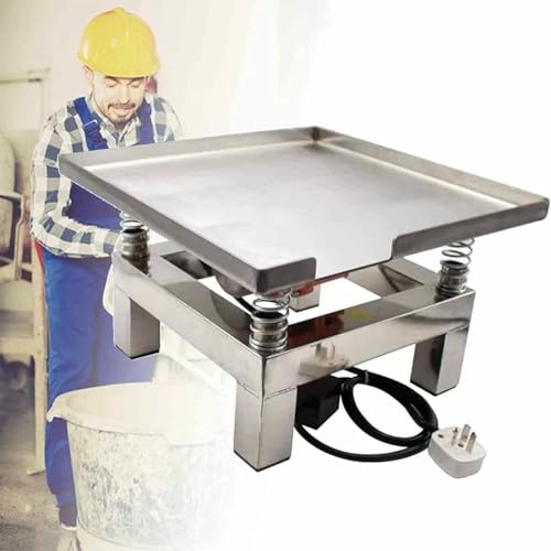 Vibrateur éLectrique pour BéTon Table vibrante plaque vibrante plate, plateforme vibrante en acier inoxydable, banc d'essai, pour éliminer les bulles et secouer le précipité