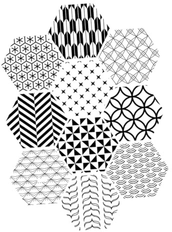HOMSFOU Autocollants Surface Lisse et Longue Durée de Sol Antidérapants Hexagonaux en Pvc Lot de 10 Pièces pour Salle de Bain Cuisine