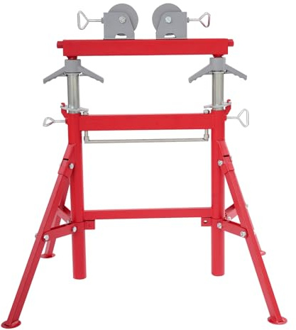 NeNchengLi Pipe Roller Support Stand, Pipe Stand with Roller Head Heavy Duty Roller Pipe Stand 2500Lbs Load Capacity, 35.43In Max Clamping Pipe Dia-for Support & Fix Pipe