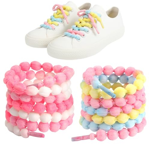 OIXEYA Fluffy Laces, Lacci Morbidi, Lacci Scarpe, Larghezza Spessi Stringhe Per Sneaker Di Tela High Top Casual Shoes