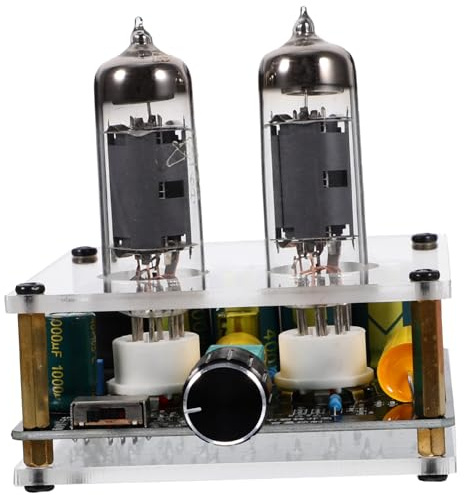 Kisangel Amplificatore a Valvole Vuoto Preamplificatore Scheda Dc Finita Valvole 6K4 Versione Potenziata Pre-Amplificatore per Giradischi Home Theater