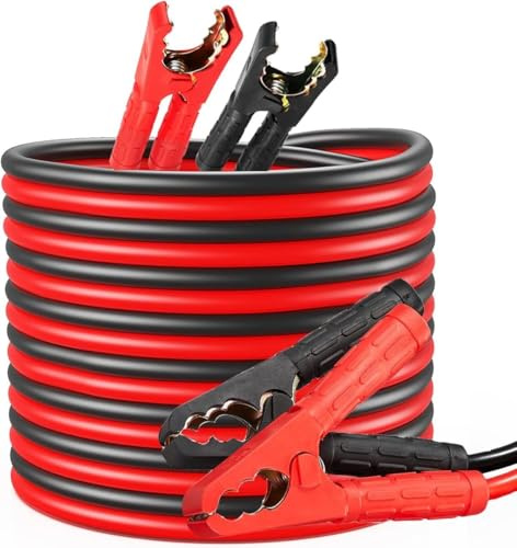 ZOLTA Starthilfekabel 800A 4m 10mm Dicke Überbrückungskabel mit Kupferklemmen für Auto LKW Traktor – Starthilfe Kabel mit Schutztasche robust isoliert Winterfest sicher langlebig