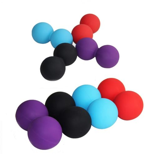 Erdnuss Massageball aus Silikon, Extra Fest, Rot, Doppelkugel