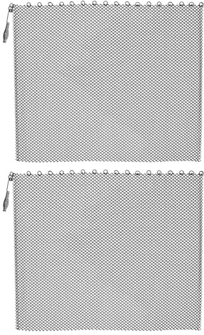 Milisten Lot de 2 Rideaux en Maille Ignifugée pour Cheminée 61 X 53,3 Cm, Écran Pare-feu Suspendu Anti-étincelles, Protection de Combustion Bois, Barrière Résistante la Chaleur