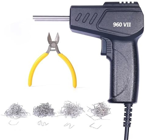 Soldadores Pistola de soldadura de plástico 960-VII, soldador, grapas, soldador de plástico, kit de herramientas de reparación de parachoques de coche, soldador(Set 2)