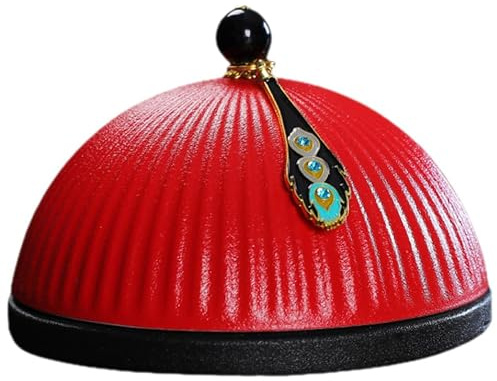STOBAZA Cenicero en Forma de Sombrero Oficial Rojo Creativo de Cerámica Adorno y Soporte de Almacenamiento Elegante y Funcional para Decoración de Escritorio