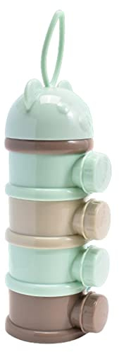 Joyivike Milchpulver Portionierer Baby 4 Lagiger Milchpulver Behälter Aufbewahrungsbox, Tragbare Milchpulver Spender Baby Unterwegs, BPA-frei, Milchspender Baby Babynahrung Spender Für Reise Im Freien