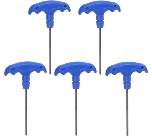 QUARKZMAN 5Stk H3 T-Griff Sechskant Schlüssel Schraubenschlüssel 3mm S2 Stahl T-Schlüssel Innen Sechseck Spanner Reparatur Werkzeug