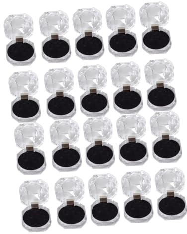 Yardenfun 20piezas Caja Joyería Octogonal Estuche Anillos Joyero Pequeño Expositor Anillos