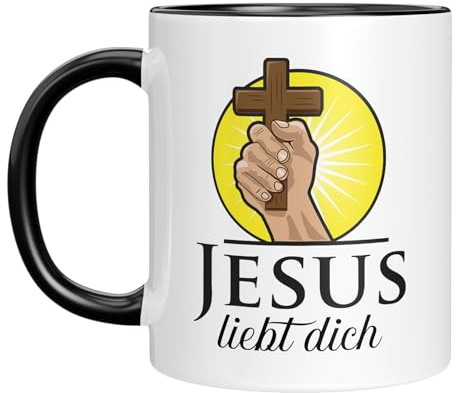 Christliche Tasse mit Spruch | Jesus liebt dich | Geschenkidee für Christen und religiöse Anlässe