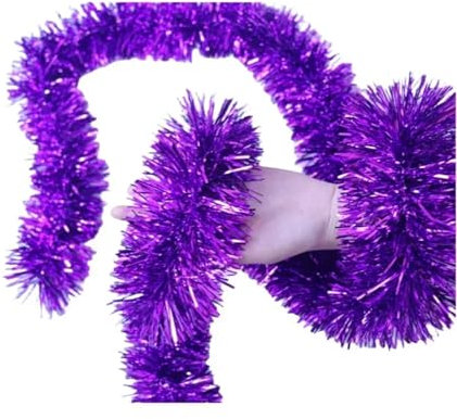 Lametta-Girlande 2/4/6/8/10 Stück 2 m Weihnachts-Lametta-Band, Girlande, goldfarben, silberfarben, dekorative Lametta-Streifen, for Zuhause, Hochzeit, Geburtstag, Party, Wand- und Türdekoration(Color-