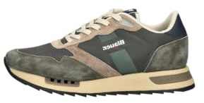 Blauer F5ryder01 Sneakers Con Lacci In Tessuto/camoscio Da Uomo MILITARE/NAVY 43