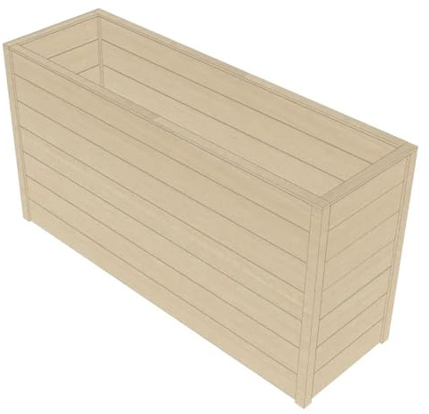 HORI Hochbeet Kit, Holz Stecksystem 80 cm hoch – Pflanzkasten Bausatz aus Fichte, 18 mm Wandstärke für Garten, Gemüsebeet & Kräuterbeet – DIY Pflanzkasten, in 15 Größen: Modell Hannover (45x150) Natur