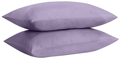Odeur Lilac Pillow Cases 2 Pack 50CM x 75CM - Poly Cotton Pillow Cases 2 Pack Housewife Pair of Pillowcases - Easy Care Soft Stain Resistant Envelope Closure Standard Pair of Pillow case