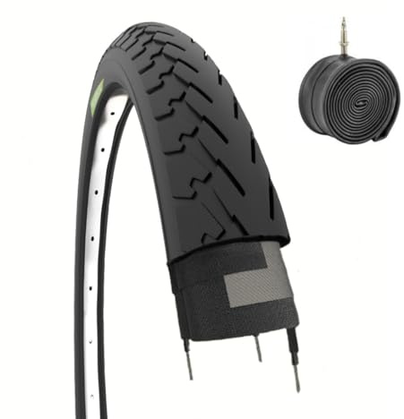 1 pneu noir + 1 chambre à air pour vélo City Bike Trekking 700 x 35 28 1 5/8 3/8 (37-622) 700 x 35 C.