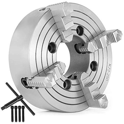 K72-250 250Mm Drehbankfutter 10 4-Backen Milling Machine Design Cast Iron, Vier Backen Spannfutter Mit Reversiblen Backen Und Hoher Präzision Drehfutter Für Drehmaschine