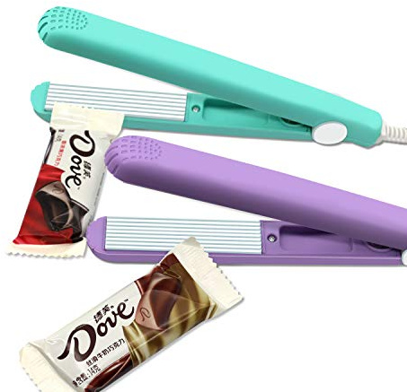 2 Pack Mini Bag Sealer - Handheld Food Sealer & Resealer for Chip, Plastic & Snack Bags