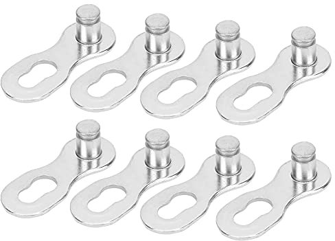 Health Gear, 4 Paar Stahlfahrrad 12-Gang-Kette Fehlendes Glied 12-Gang-Fahrrad-Verbindungsteile Fahrradzubehör Silber 4 Paar Bickcly-Zubehör (Silber)
