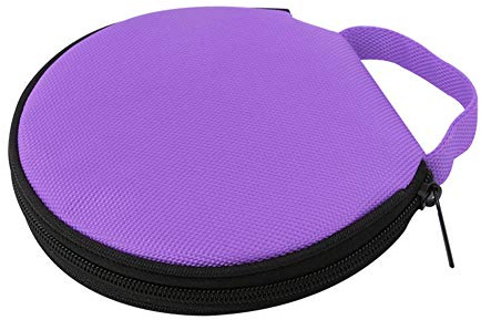 Uposao Tragbare CD Player Tasche, 20 Kapazität CD/DVD Aufbewahrung Oxford Auto Schutz Hülle DVD-Organizer Lila