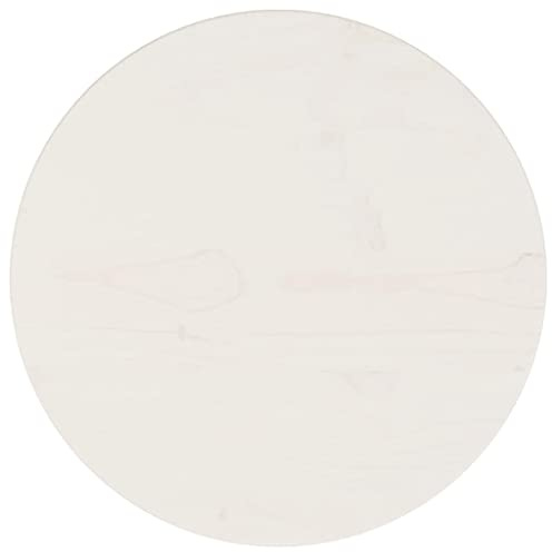 homiuse Tischplatte Rund Weiß Ø30x2,5 cm Massivholz Kiefer Holzplatte Massiv Holzplatte Rund Tischplatte Ersatzteil für Esstisch Couchtisch Garten Tische Langlebig Leicht Reinigen Eleganter Stil