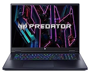acer Predator Helios 18 (PH18-71-93CJ) Gaming Laptop | 18 WQXGA 240Hz Display | Intel Core i9 13900HX | 32 GB RAM | 2 TB SSD | NVIDIA GeForce RTX 4080 | Windows 11 | QWERTZ Tastatur | schwarz
