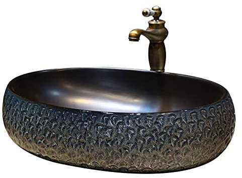 Lavabo Da Appoggio Ovale,Lavabo Pietra Bagno,Lavandino Bagno Da Appoggio,lavabo Da Appoggio (47x33cm), Suit