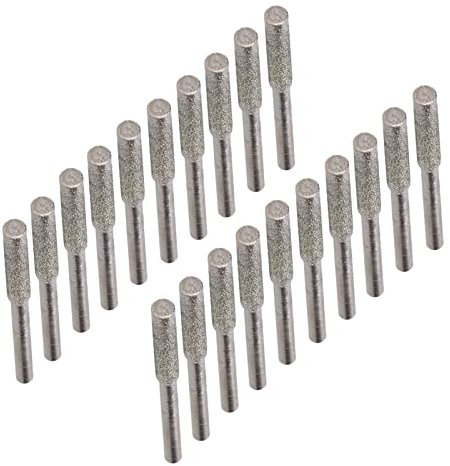 Piedra Afiladora De Motosierra, 20 Piezas Afilador De Motosierra Cabezal De Pulido De Rebabas Lima Giratoria Afilador De Piedra De Pulido Lima De Piedra Juego De Herramientas De Afilado(Silver 4mm)