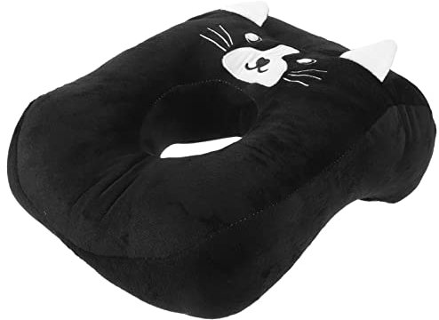 Cabilock Schwarze Katzen-Desktop-Kissen Mit Armloch Atmungsaktives Weiches Büro Schulpolster Ergonomisches Nickerchen-Kissen Für Entspanntes Mittagsschlafen Am Schreibtisch