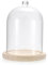 TOLIDA Cúpula de cristal con base de madera natural, mango resistente, decoración para aromaterapia rosa, candelabro, cadena de luz como regalo para esposa, hija, madre en boda, día de San Valentín,