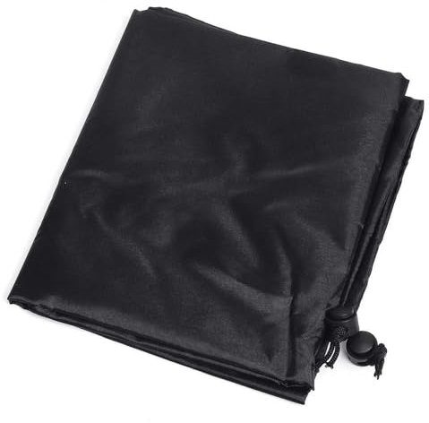 Hapihom Funda para barbacoa, resistente a la intemperie con correa lateral ajustable, redonda/rectangular, impermeable, 210D Oxford, resistente al polvo, funda protectora resistente a desgarros 150 x