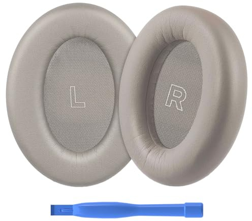 Ear Pads Replacement for Bose QuietComfort Ultra Wireless Noise Cancelling Headphones by MMOBIEL - Memory Foam and Protein PU Ear Pad Cushions - Isolation Earpads Replacement - Sandstone
