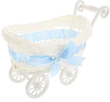SHOWERORO Party Geflochtene Körbe Mini-wiege Obstkörbe Aus Weidengeflecht Brotkörbe Für Die Hochzeitsfeier Geflochtene Obstschale Snack-servierkorb Geflochtener Blumenkorb Spielzeugsitz Pp