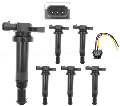 Zündungen 6Pcs 27301-3E100 Zündspule Stecker Für Hyundai Für Santa Für Fe 2007-2009 UF-554 273013E10 0 27301 3E100 Motore Zündspule(Coil and Plug)