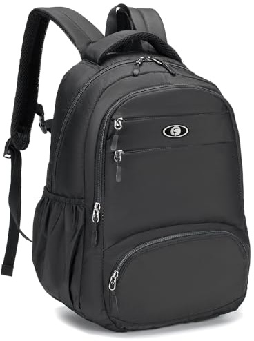 SPAHER Zaino da Viaggio Aereo Bagaglio a Mano 40x30x15 British Airways Iberia Zaino Scuola Piccolo Travel Backpack 20L Zaino Università Lavoro Ufficio Cabin Bag Zaini Sportivo Donna Uomo Nero