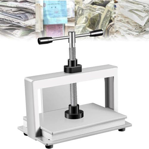 NINGXUE Buchbindepresse, manuelle Buchglättungs- und Quetschmaschine, Notizen-, Rechnungs- und Buchbinder, Büro- und Schulwerkzeuge, 1500 kg Druck, A3