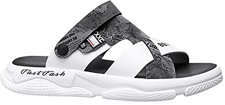 Herren Sommerschuhe Slipper - Sandalen Herren 43 Sportlich Offener Zeh Badesandalen Leicht Lufting Walkingschuhe Flache Sandalen rutschfest Slipper Strandsandalen Gummisohlen Pantoffeln Riemensandale