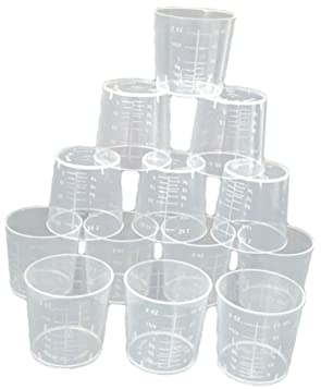 Misurino in Plastica da 60ml, Set da 25 Pezzi per Cucina e Forno