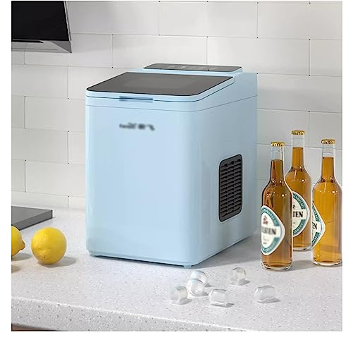 Macchina per ghiaccio per ghiaccio elettrica, design compatto del piano di lavoro, 9 secchi in meno di 7 minuti, funzionamento silenzioso, per cucina/ufficio/roulotte/bar macchina per il ghiaccio per