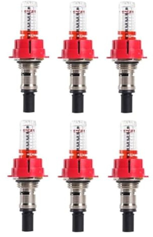 DHYAWUER 6 Pcs Underfloor Heating Manifold Flow Meter, Visual Flow Monitoring Regulator for Underfloor Heating Systems(1/2)