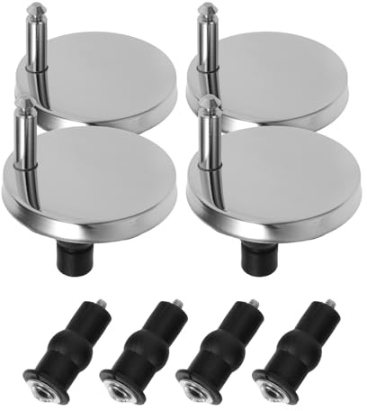COOLHIYA Kit de montaje para asiento de inodoro: tornillos ajustables de liberación rápida con juntas de goma - Accesorios de ferretería para asientos de repuesto (DIY)
